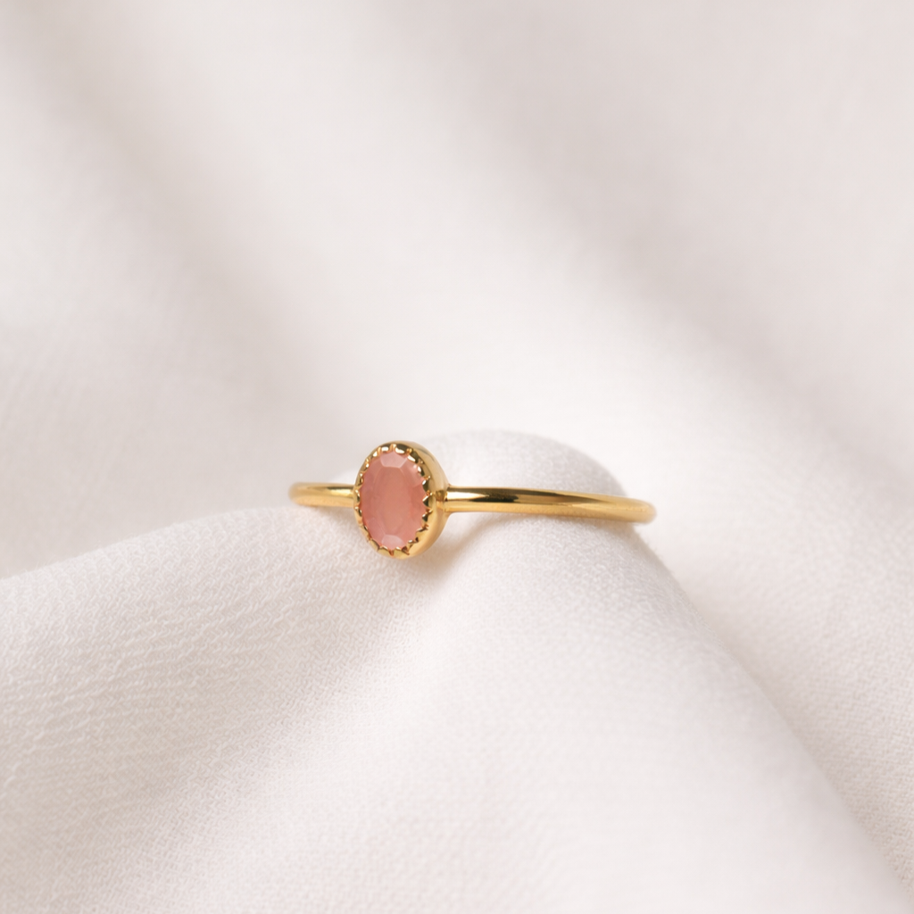 Fingerring Lua | Amazonit oder Mondstein