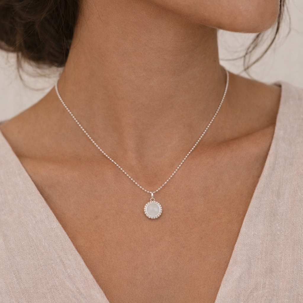 Halskette Mondstein oder Labradorit
