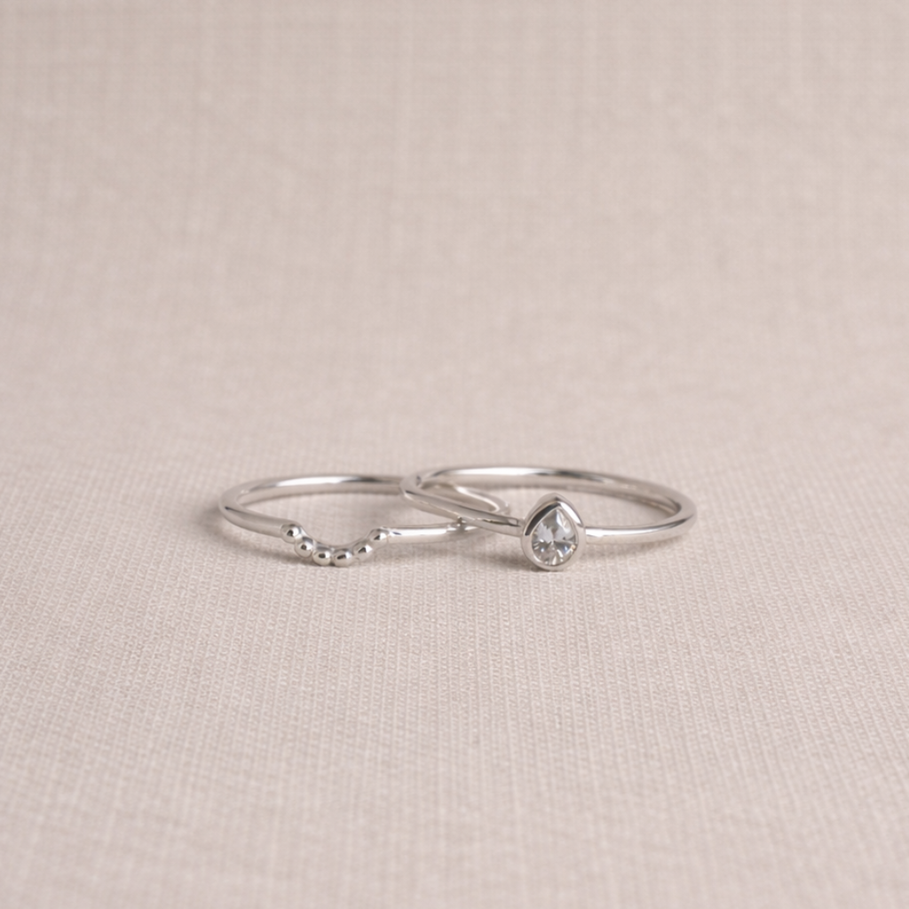 Doppelring Zirkonia