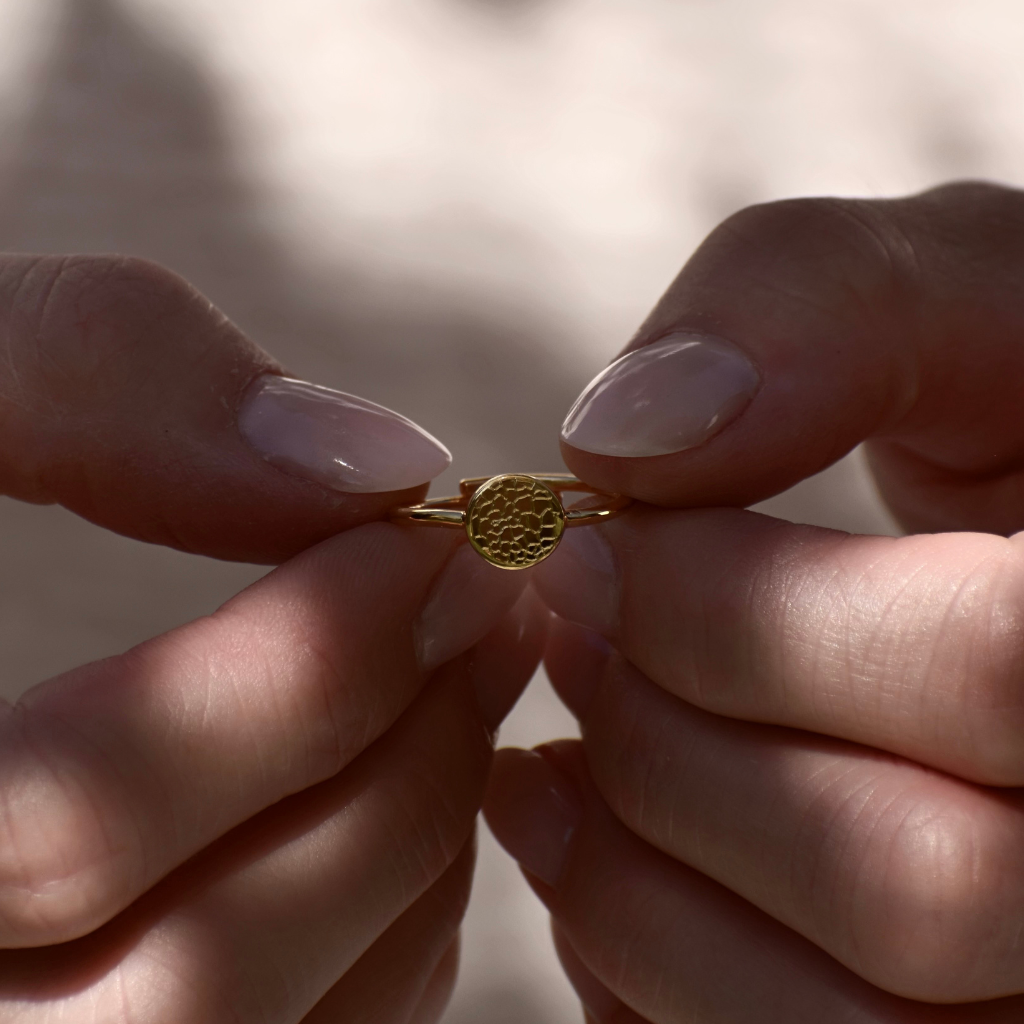 Gravur Fingerring Amea | Fingerabdruck, Hundenasenabdruck, Buchstabe