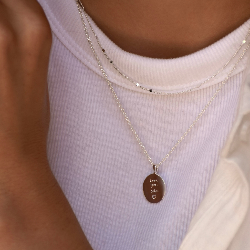 Gravurkette Juna | Fingerabdruck, Zeichnung, Handschrift