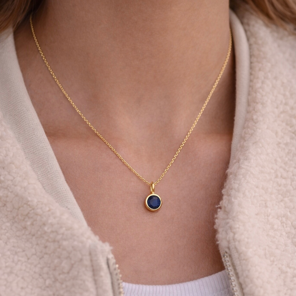 Geburtsstein Halskette September - Saphir