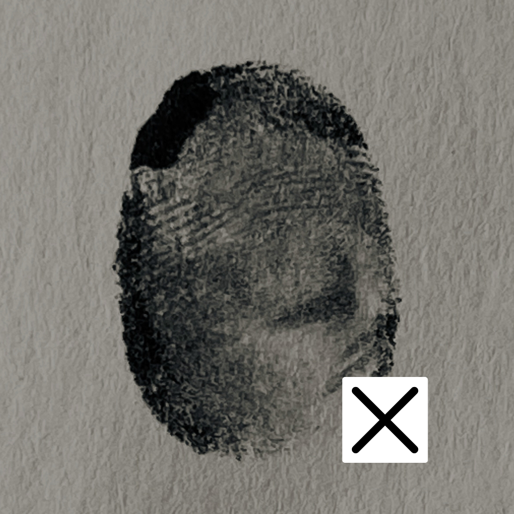 Fingerabdruck für Gravur