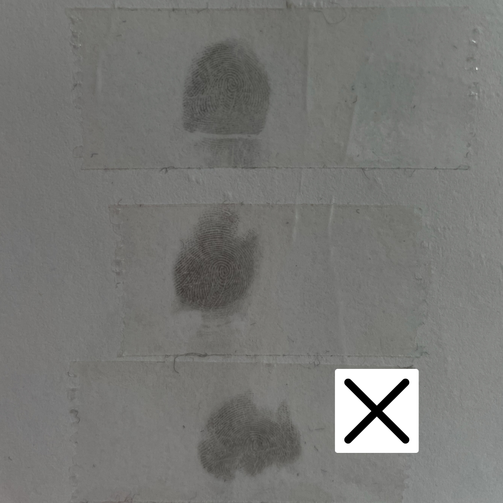 Fingerabdruck für Gravur