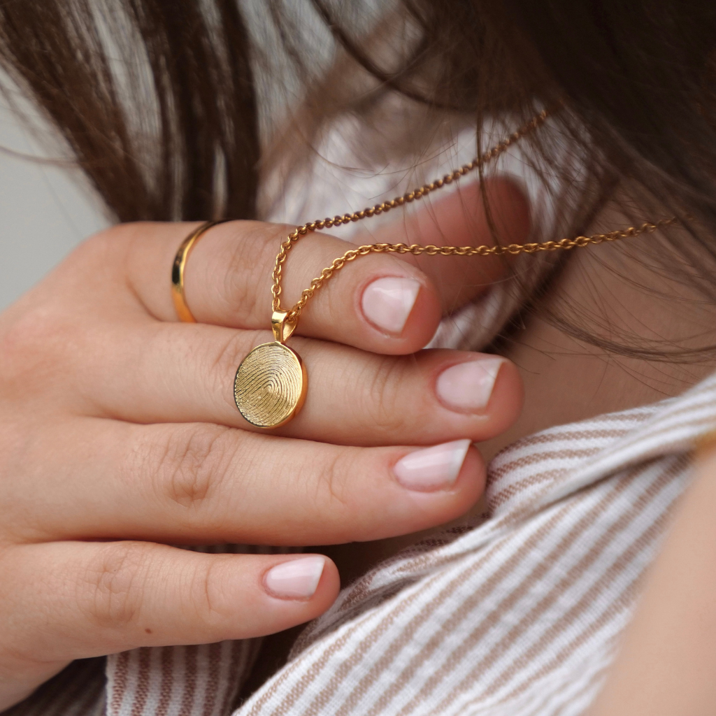 Gravurkette Elin | Fingerabdruck, Zeichnung, Handschrift