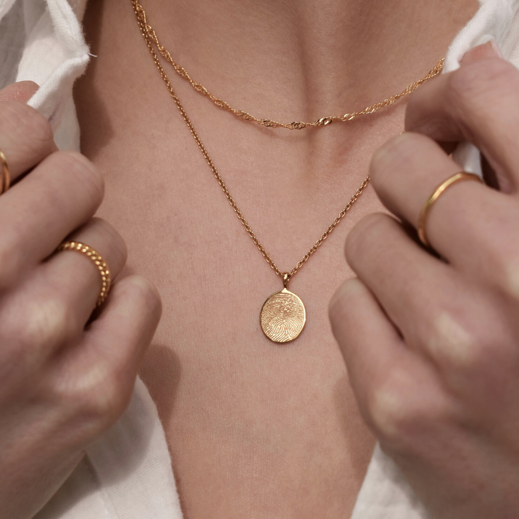 Gravurkette Juna | Fingerabdruck, Zeichnung, Handschrift